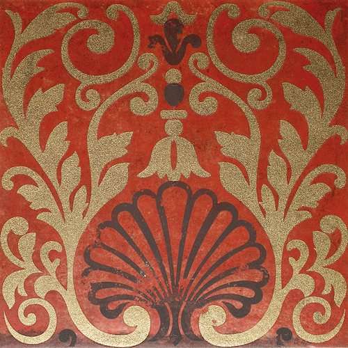 Декоративные элементы Arkadia Ornamenti Rosso Mod. Oro E, цвет бордовый, поверхность матовая, квадрат, 300x300