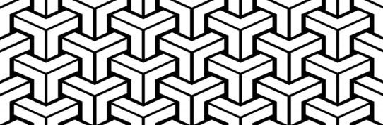 Декоративные элементы Heralgi Patchwork Dec.2 White, цвет чёрно-белый, поверхность глянцевая, прямоугольник, 100x300