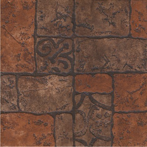 Керамогранит Керамин Бастион 4, цвет коричневый, поверхность матовая, квадрат, 400x400