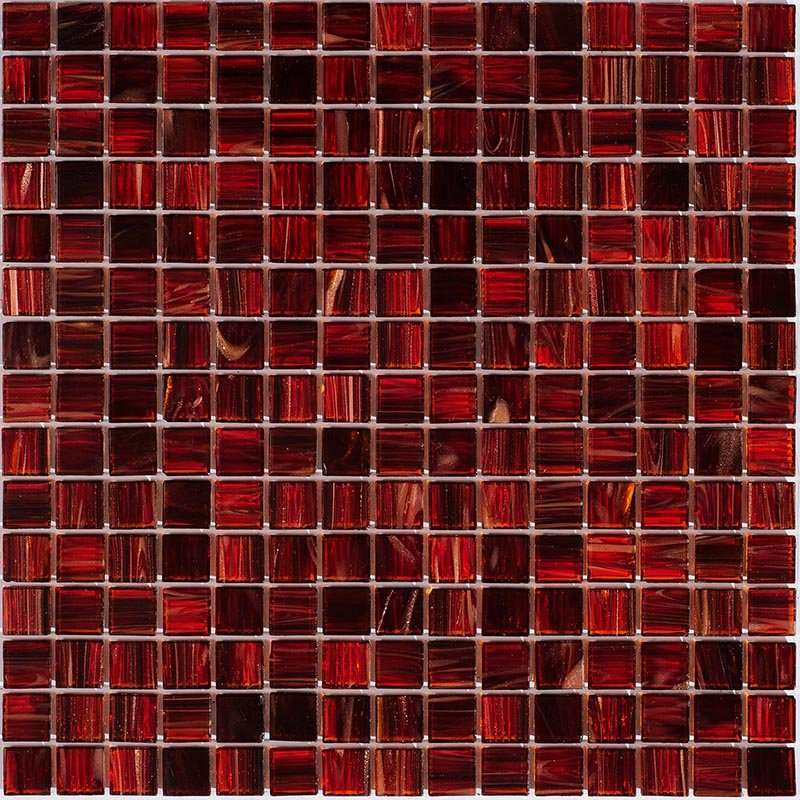 Мозаика Alma Mosaic Stella STN706, цвет бордовый, поверхность глянцевая, квадрат, 327x327