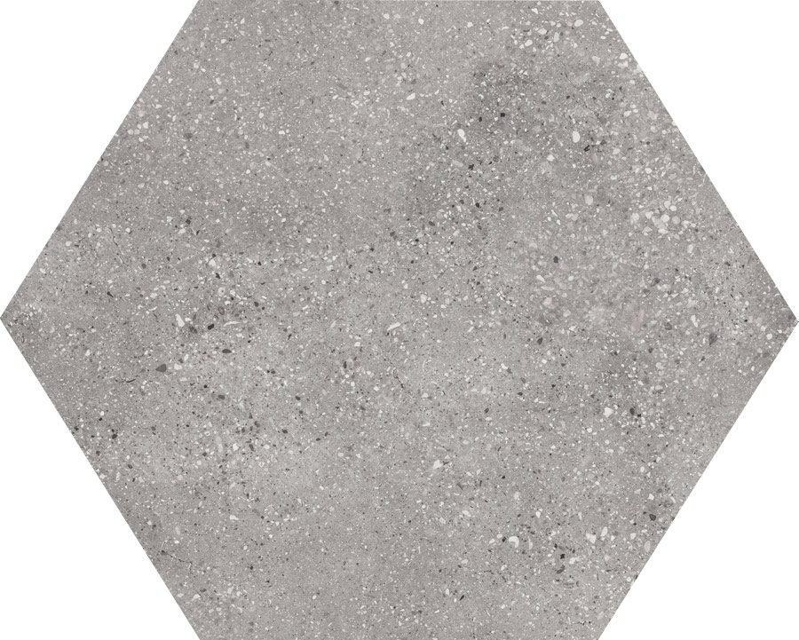 Керамогранит Apavisa Wind Grey Natural Hexagon, цвет серый, поверхность матовая, шестиугольник, 250x290