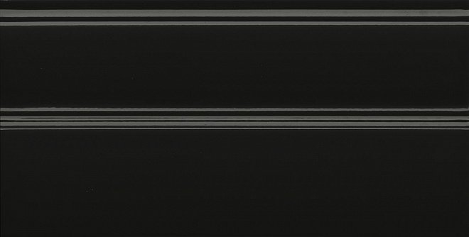 Бордюры Kerama Marazzi Плинтус Даниэли чёрный FMA010R, цвет чёрный, поверхность глянцевая, прямоугольник, 145x300