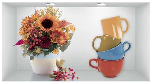 Декоративные элементы Ceradim Volume Dec Shelf 4, цвет разноцветный, поверхность глянцевая, прямоугольник, 250x450