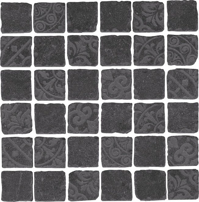 Мозаика Kerama Marazzi Декор Про Фьюче черный мозаичный SBM002\DD639920, цвет чёрный, поверхность матовая, квадрат, 300x300