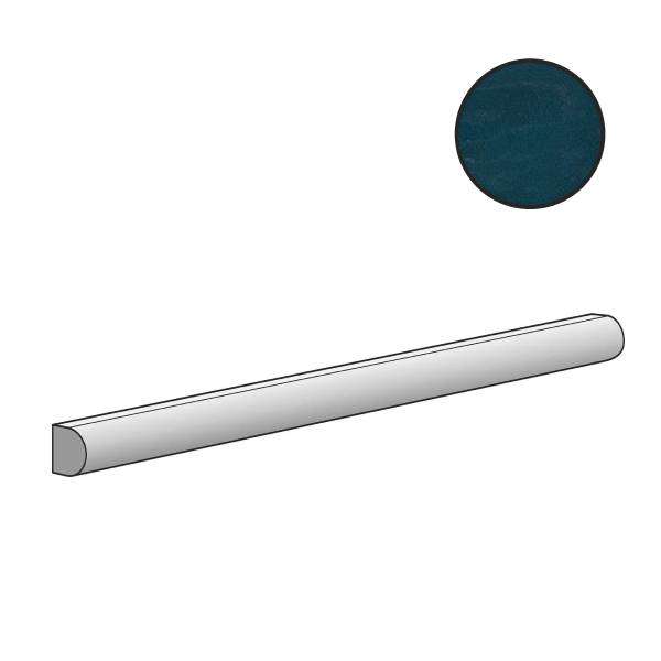 Бордюры Sartoria Tsquare Pencil Royal Blue Glossy TTTSW08P, цвет синий, поверхность глянцевая, прямоугольник, 15x300