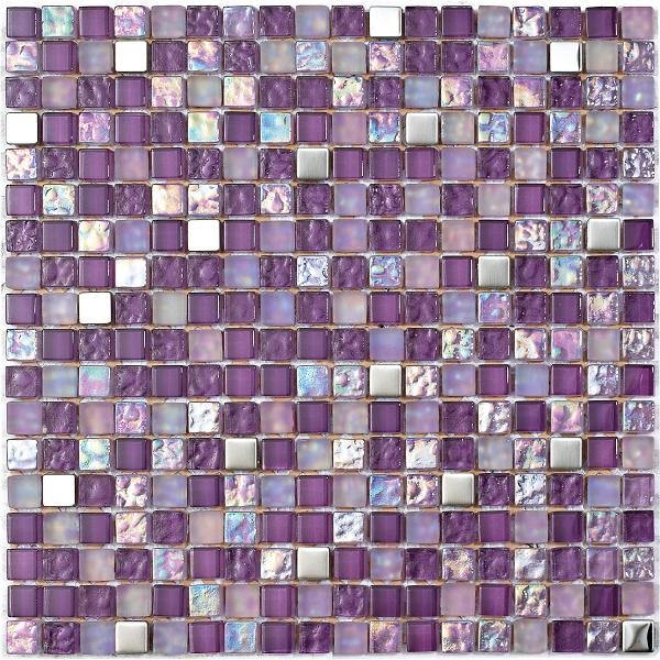 Мозаика Intermatex Lagos Persia, цвет фиолетовый, поверхность глянцевая, квадрат, 300x300