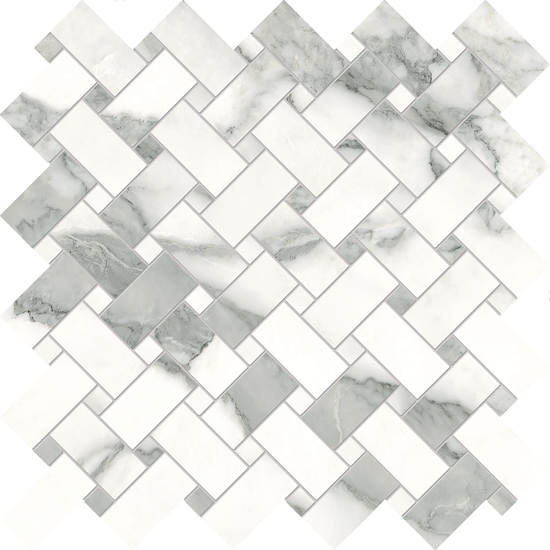 Мозаика Emilceramica (Acif) Tele Di Marmo Selection Intrecci Arabescato Corchia Lapp EK55, цвет белый серый, поверхность лаппатированная, , 300x300
