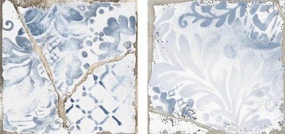 Вставки Piemme Maiolica Blu Ret. 00278, цвет голубой, поверхность матовая, квадрат, 150x150