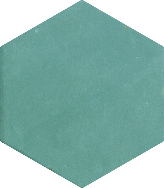 Керамическая плитка APE Souk Nomade Turquesa, цвет бирюзовый, поверхность глянцевая, шестиугольник, 139x160
