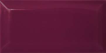 Керамическая плитка Cevica Metro Violeta, цвет фиолетовый, поверхность глянцевая, кабанчик, 75x150