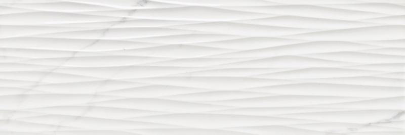 Керамическая плитка Baldocer Polaris Dune Brillo rect., цвет белый, поверхность глянцевая, рельефная, прямоугольник, 300x900