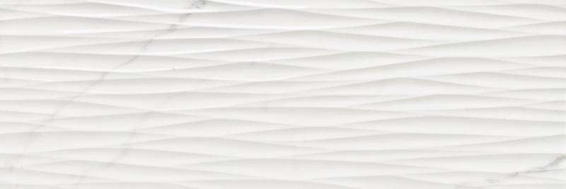 Керамическая плитка Baldocer Polaris Dune Brillo rect., цвет белый, поверхность глянцевая рельефная, прямоугольник, 300x900