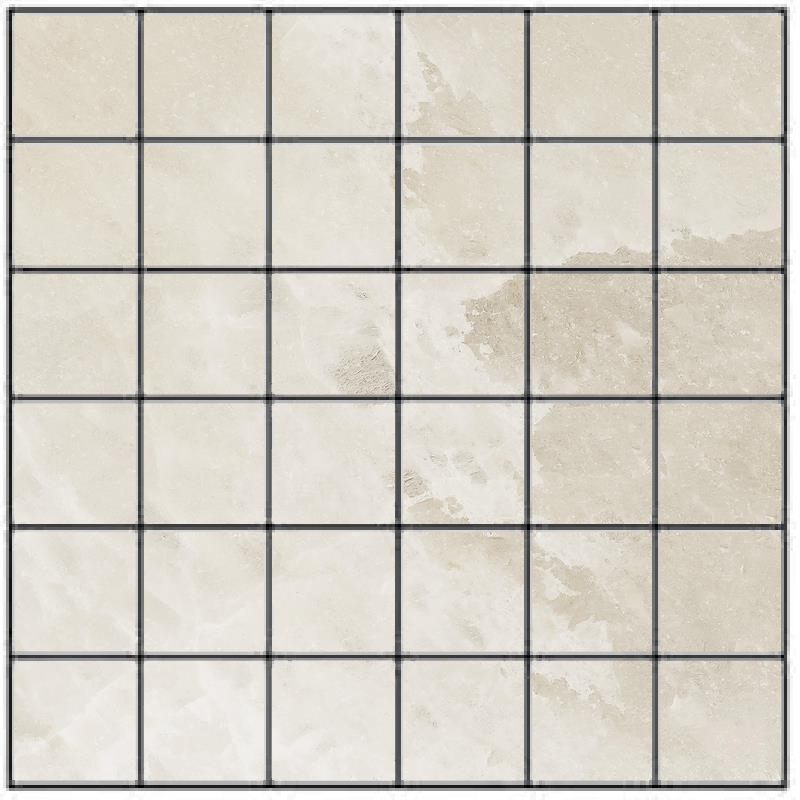 Мозаика Cerim Rock Salt Mosaico White Gold Luc 766771, цвет бежевый, поверхность полированная, квадрат, 300x300