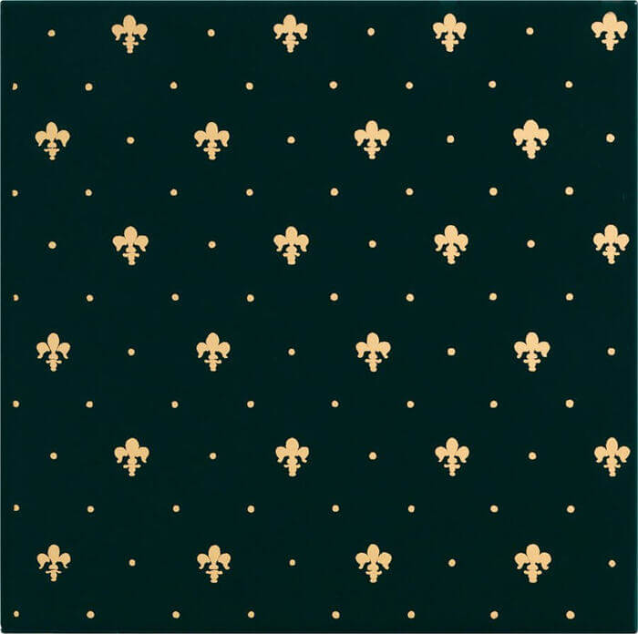 Керамическая плитка Petracers Grand Elegance Gold Giglio Oro Su Verde, цвет зелёный, поверхность глянцевая, квадрат, 200x200