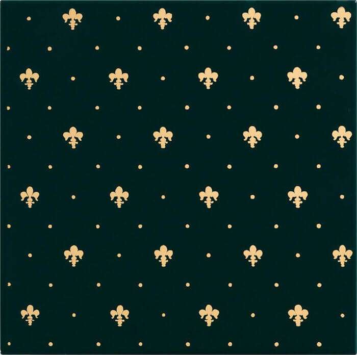 Керамическая плитка Petracers Grand Elegance Gold Giglio Oro Su Verde, цвет зелёный, поверхность глянцевая, квадрат, 200x200