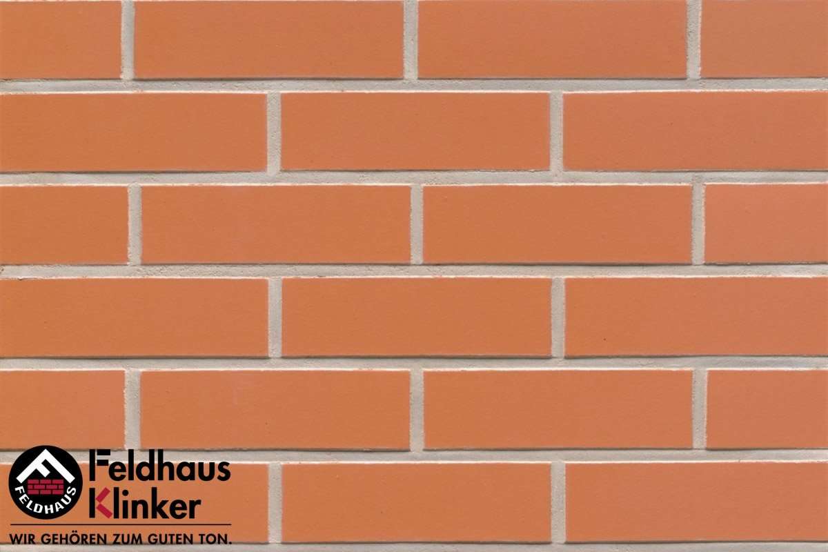 Клинкер Feldhaus Klinker Classic Terracotta Liso R220NF14, цвет терракотовый, поверхность матовая, под кирпич, 71x240
