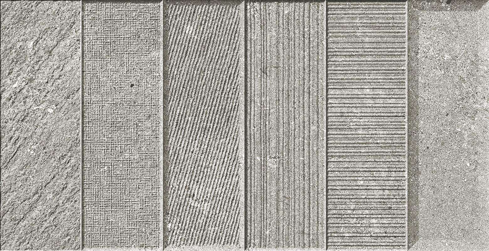 Декоративные элементы Monocibec Tradition Pierre Grise Mattonci 115209, цвет серый, поверхность матовая рельефная, под кирпич, 100x300