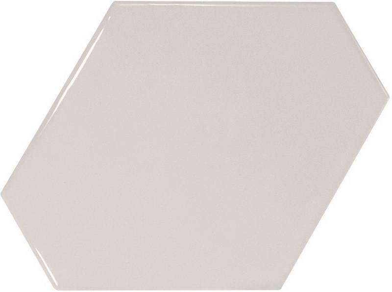 Керамическая плитка Equipe Scale Benzene Light Grey 23828, цвет серый, поверхность глянцевая, шестиугольник, 108x124