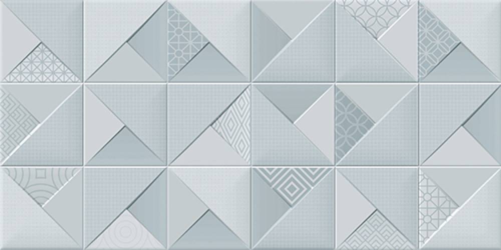Керамическая плитка Belmar Origami Glam Aqua, цвет бирюзовый, поверхность матовая, прямоугольник, 300x600