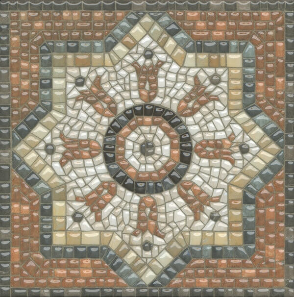 Декоративные элементы Kerama Marazzi Стемма HGD\A434\5009, цвет коричневый, поверхность глянцевая, квадрат, 200x200
