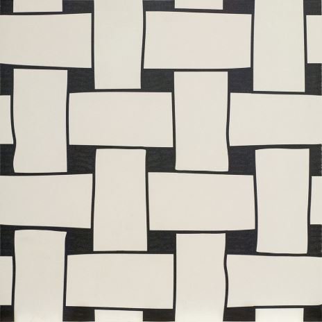 Керамогранит Ornamenta Tangle Across TA1515AC, цвет чёрно-белый, поверхность матовая, квадрат, 150x150