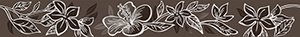 Бордюры Керлайф Elissa Fiore Marrone, цвет коричневый, поверхность глянцевая, прямоугольник, 62x505