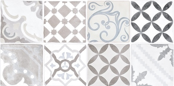 Декоративные элементы Нефрит керамика Алькора 5-08-30-06-1483, цвет серый, поверхность глянцевая, прямоугольник, 200x400