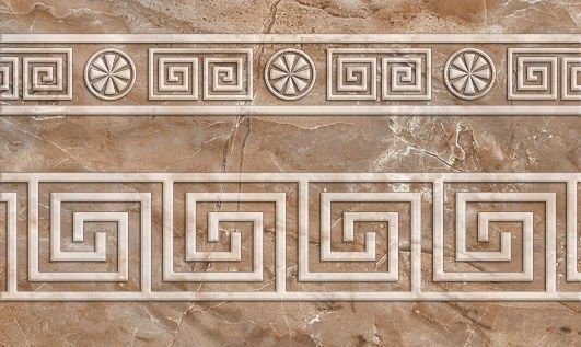 Бордюры Нефрит керамика Гермес 13-01-1-25-43-15-100-1, цвет коричневый, поверхность глянцевая, прямоугольник, 250x150