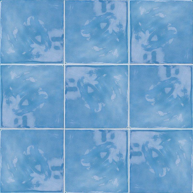 Керамическая плитка Mainzu Vitta Celeste, цвет голубой, поверхность глянцевая, квадрат, 200x200