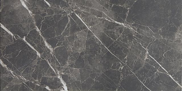 Керамогранит Pamesa Marbles Piave Coal Leviglass, цвет серый, поверхность полированная, прямоугольник, 600x1200