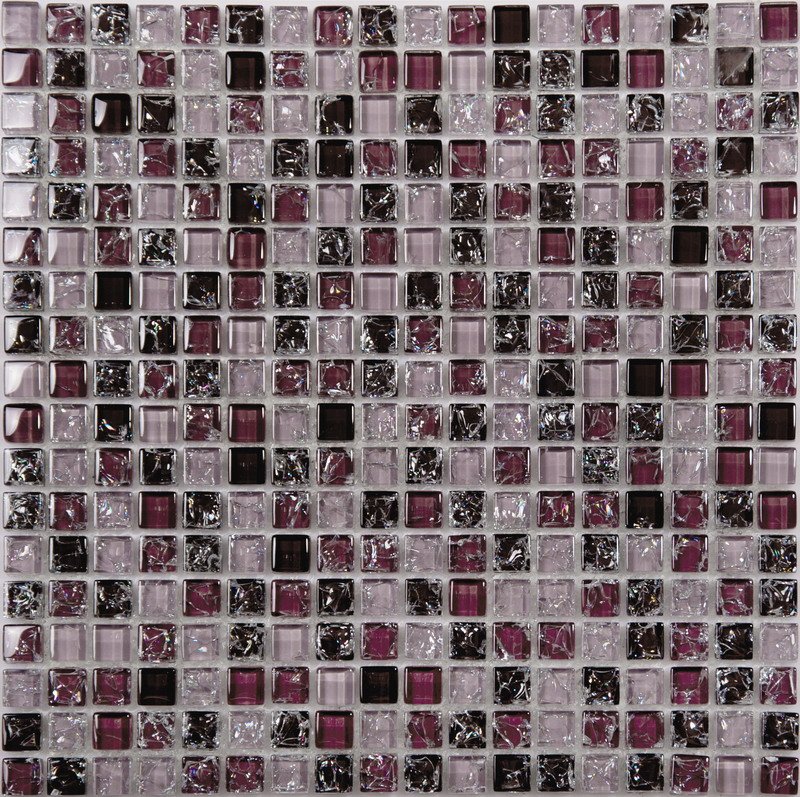 Мозаика NS Mosaic No-299, цвет розовый, поверхность глянцевая, квадрат, 305x305