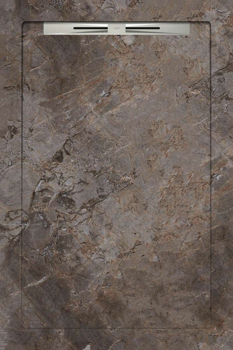 Спецэлементы Aquanit Gusto Taupe Grey Slope Line, цвет серый, поверхность матовая, прямоугольник, 800x1200