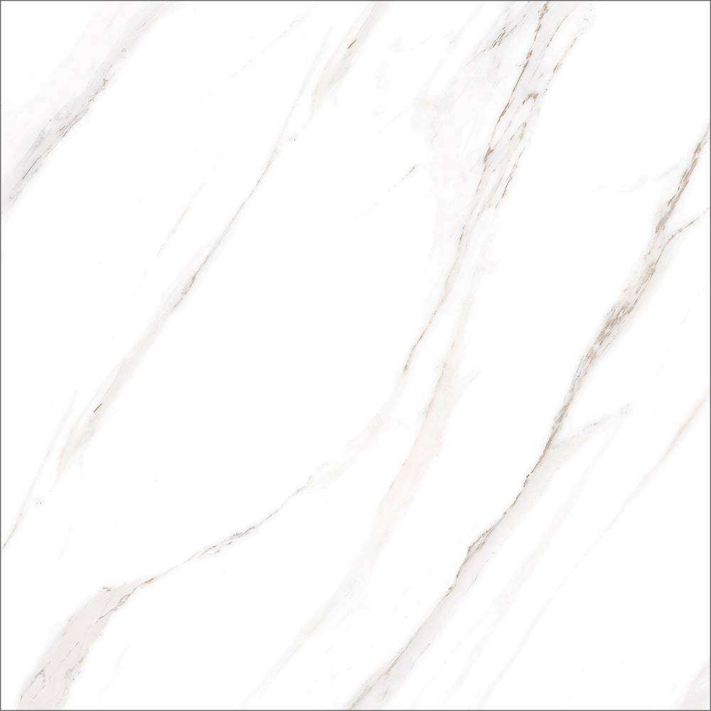 Керамогранит Eurotile Calacatta White, цвет белый, поверхность глянцевая, квадрат, 600x600