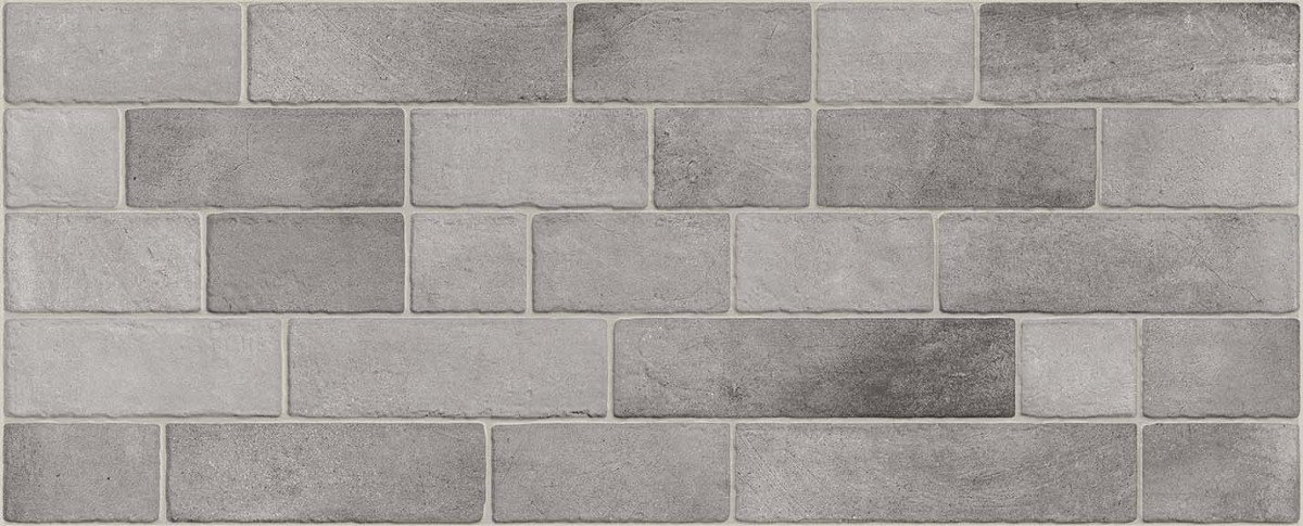 Керамическая плитка Vives Marlon Gris, цвет серый, поверхность матовая, под кирпич, 200x500