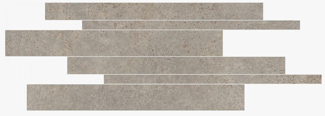 Мозаика Cerdomus Reforge Fascia Brick Cement 97215, цвет серый, поверхность матовая, прямоугольник, 200x600