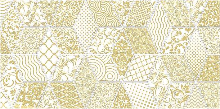 Декоративные элементы Laparet Tabu Bomond Декор белый, цвет жёлтый, поверхность матовая, прямоугольник, 300x600