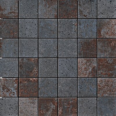 Мозаика Serenissima Costruire Mos (5X5) Metallo Nero 1062372, цвет чёрный, поверхность матовая, квадрат, 300x300