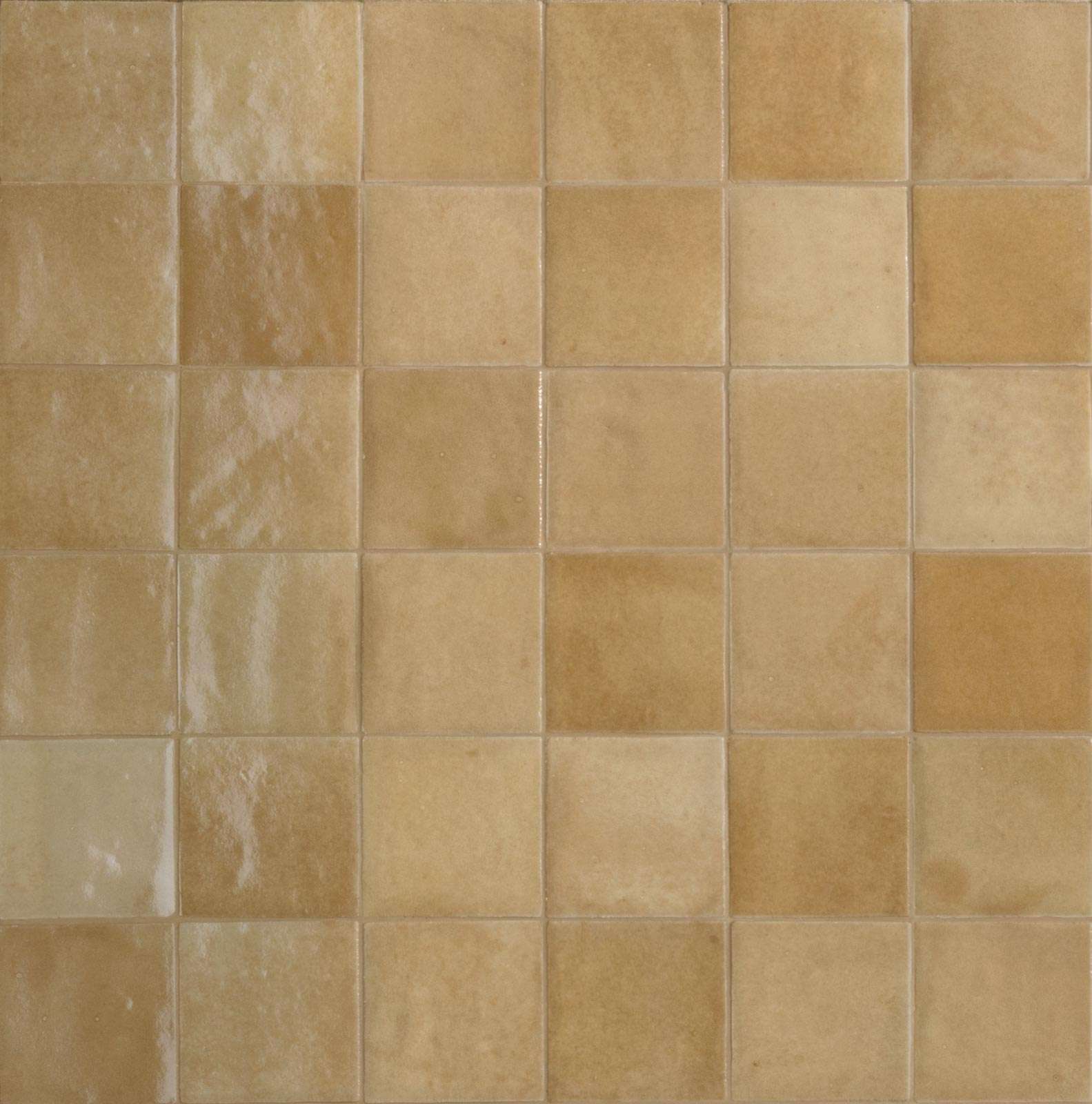 Керамическая плитка Marazzi Italy Zellige Cammello M5P2, цвет коричневый, поверхность глянцевая, квадрат, 100x100