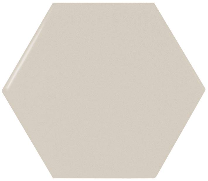 Керамическая плитка Equipe Scale Hexagon Greige 23294, цвет бежевый, поверхность глянцевая, шестиугольник, 107x124