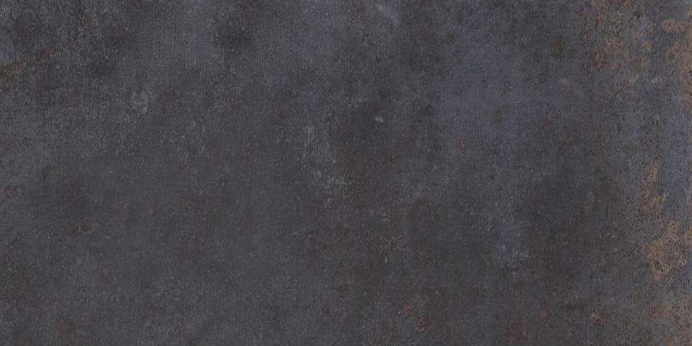 Керамогранит Serenissima Costruire Metallo Nero Ret 1060308, цвет чёрный, поверхность матовая, прямоугольник, 500x1000