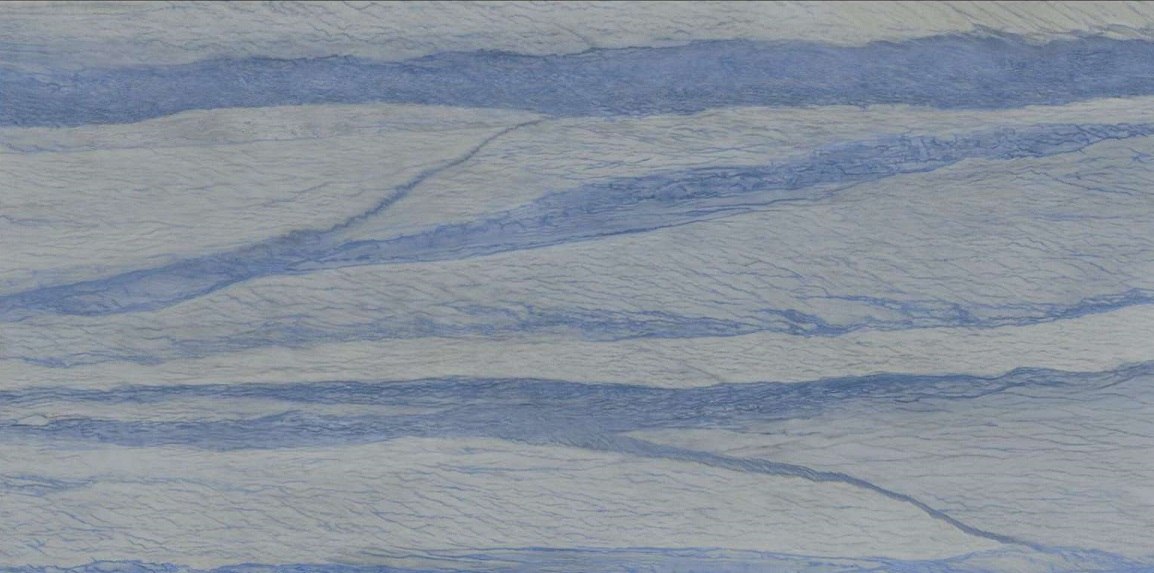 Широкоформатный керамогранит FMG Azul Macaubas Silk. SY315359MF6, цвет синий, поверхность матовая, прямоугольник, 1500x3000
