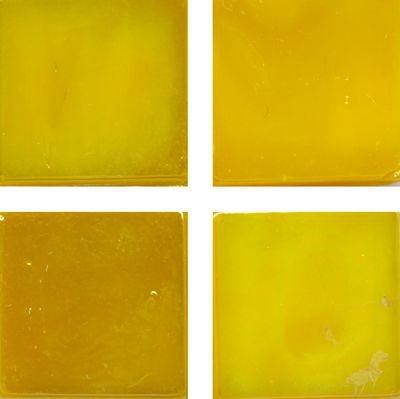 Мозаика Irida Fleur 15.R90(3), цвет жёлтый, поверхность глянцевая, квадрат, 327x327
