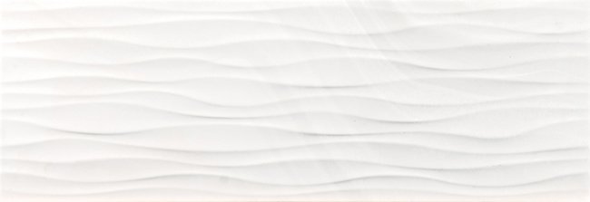 Керамическая плитка Ceracasa Absolute Ondas Ice, цвет белый, поверхность глянцевая, прямоугольник, 250x730