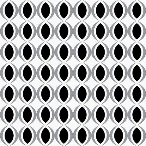 Декоративные элементы Vallelunga Colibri Nero Dec E6 6000294, цвет чёрно-белый, поверхность матовая, квадрат, 125x125