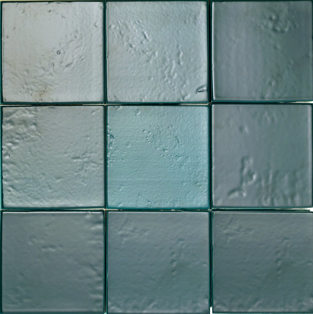 Керамическая плитка Sartoria Artigiana Petrolio SAARQU06G, цвет зелёный, поверхность глянцевая, квадрат, 110x110