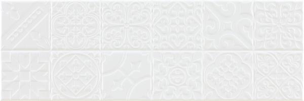 Декоративные элементы Pamesa Donegal RLV Snow, цвет белый, поверхность сатинированная, прямоугольник, 200x600