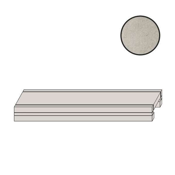 Спецэлементы Piemme Materia Griglia Scolo Shimmer Grip/R 20mm 03149, цвет серый, поверхность рельефная, прямоугольник, 180x900