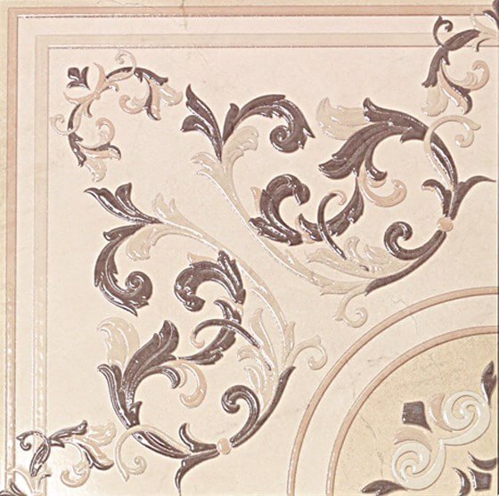 Декоративные элементы Plaza Cavallino Roseton Vernazza Crema, цвет бежевый, поверхность полированная, квадрат, 600x600