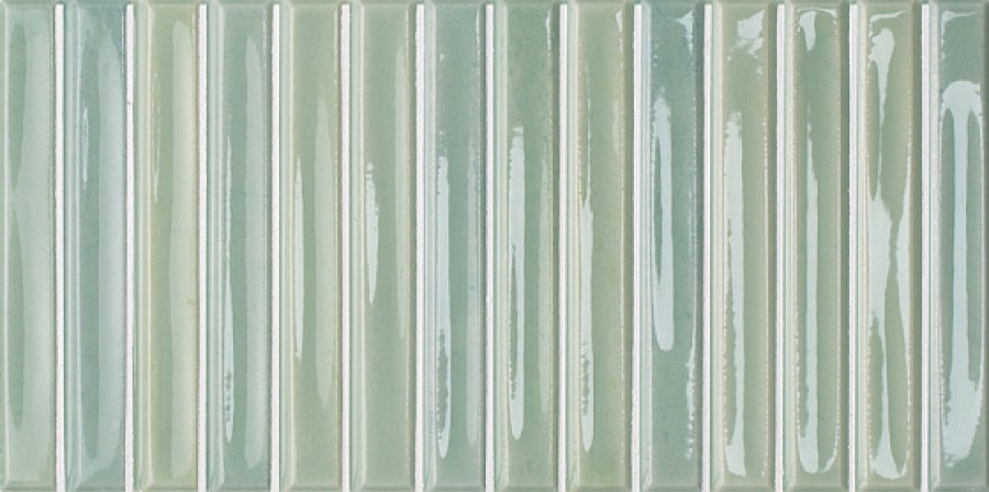 Керамическая плитка Wow Colour Notes Bars Kiwi 133158, цвет белый, поверхность глянцевая 3d (объёмная), прямоугольник, 125x250