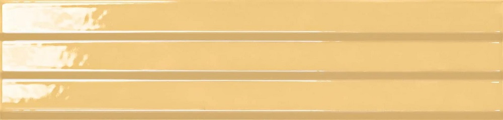 Керамическая плитка Flaviker Flow Saffron Gloss PF60011944, цвет жёлтый, поверхность глянцевая, прямоугольник, 60x250